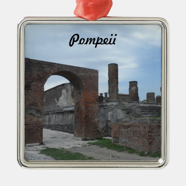 Pompeii, Italy Metal Tree Decoration (Front)
