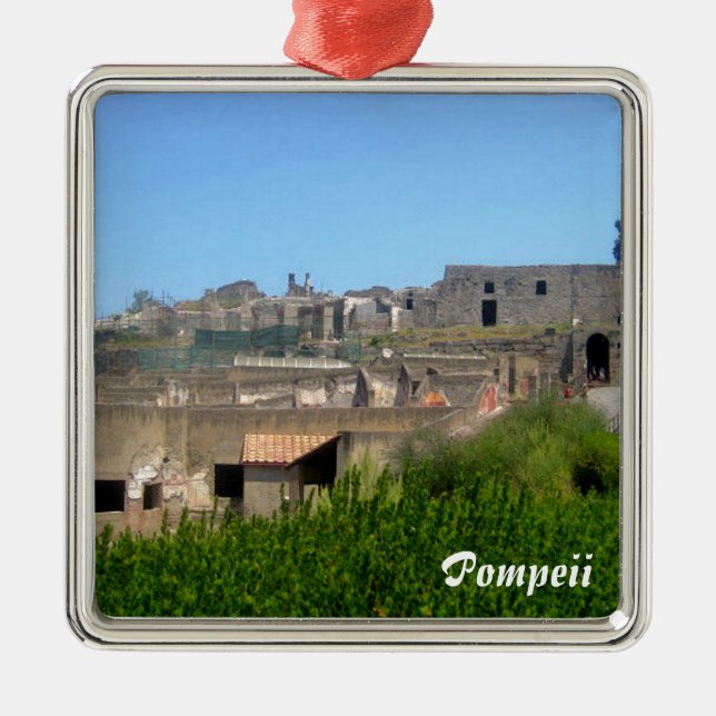 Pompeii Italy Metal Tree Decoration (Front)