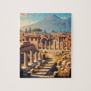 Pompeii Italy Mount Vesuvius Travel Jigsaw Puzzle