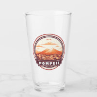 Pompeii Ruins Italy Travel Art Badge