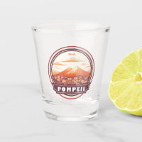 Pompeii Ruins Italy Travel Art Badge