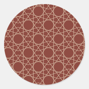 Pompeii Sand Geometry Classic Round Sticker