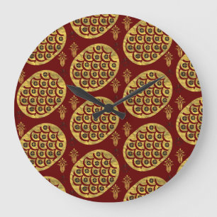 pompous flowers large clock