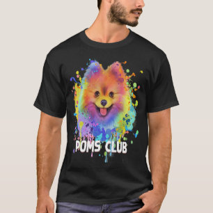 Poms Club  Pomeranian Humour Pom Pom Animal Pun T-Shirt