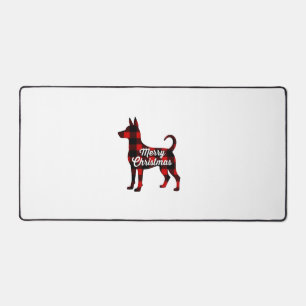 Pomsky Christmas Dog Mum Dad Plaid Gift T-Shirt (2 Desk Mat