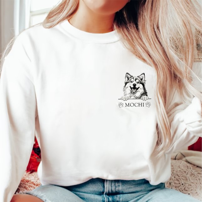 Pomsky Dog Personalised Hand Drawing Sweatshirt (Creator Uploaded)