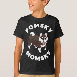 Pomsky Momsky for Dog Pet Mum T-Shirt