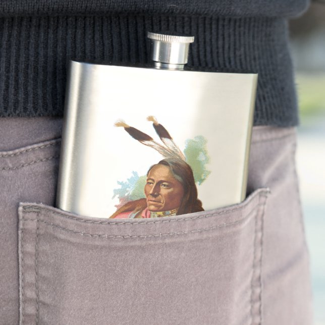 Ponca Chief: Standing Bear Hip Flask (In Situ)