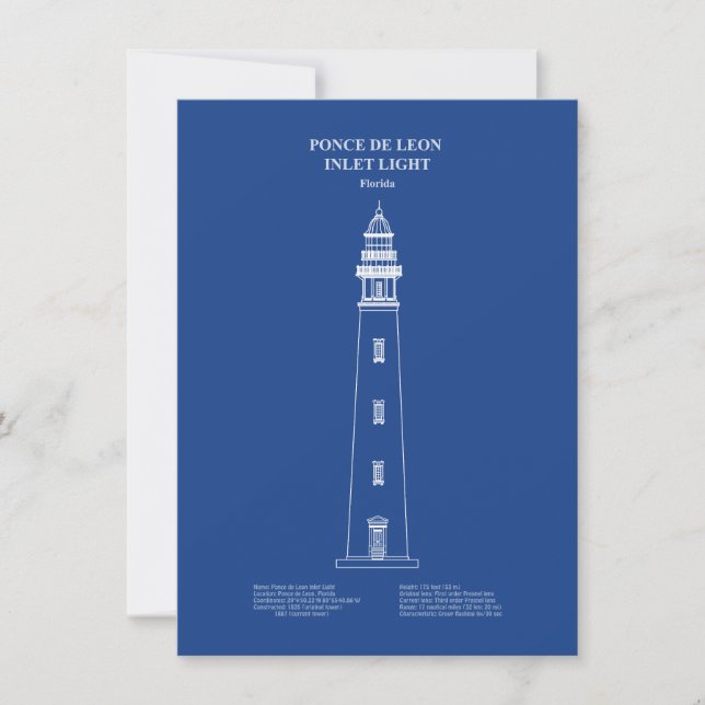 Ponce de Leon Inlet Lighthouse – Florida - AD Card (Front)