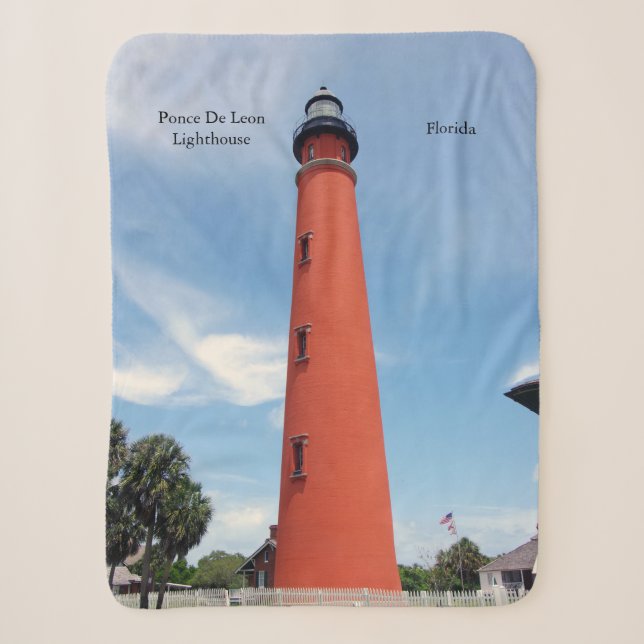 Ponce De Leon Lighthouse sherpa blanket (Front)