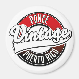 Ponce Puerto Rico vintage logo Magnet