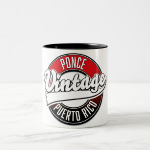 Ponce Puerto Rico vintage logo Two-Tone Coffee Mug