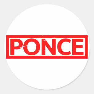 Ponce Stamp Classic Round Sticker