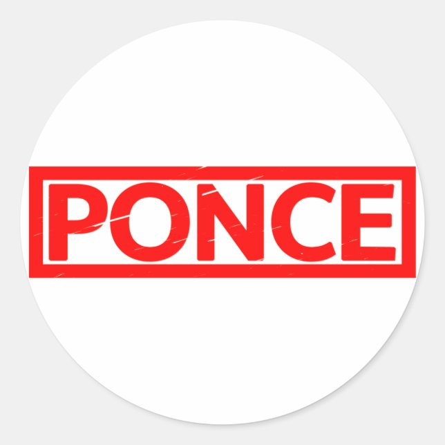 Ponce Stamp Classic Round Sticker (Front)