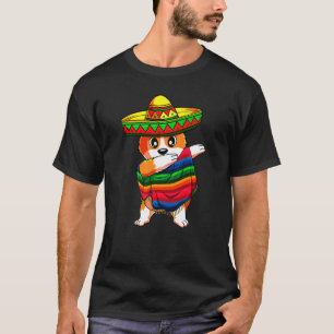 Poncho Sombrero Cinco De Mayo Corgi T-Shirt