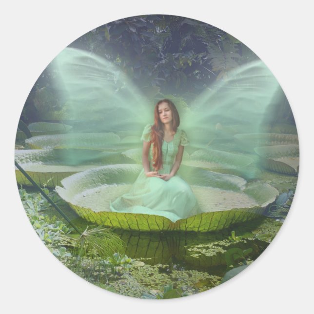 Pond Fairy Classic Round Sticker (Front)