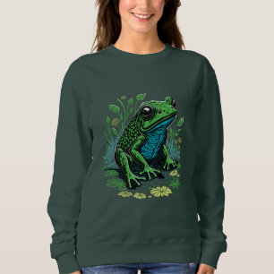Pond Frog Graphic Design Sweatshirt