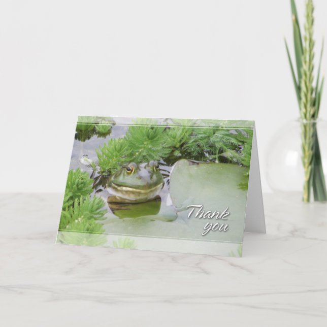 Pond Frog Thank You Card (Front)