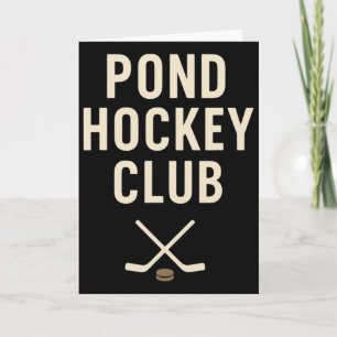 Pond Hockey Club Crossed Sticks Outdoor Winter Ice Card
