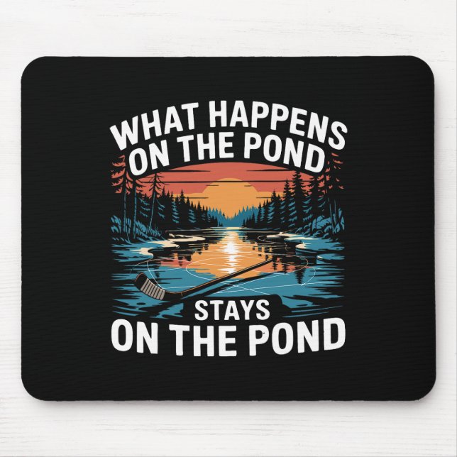 Pond Hockey Player Shinny (1)  Mouse Pad (Front)
