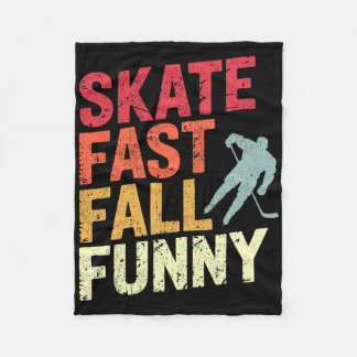 Pond Hockey Player Skate Fast Shinny (1)  Fleece Blanket
