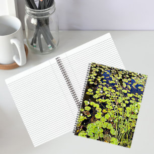 Pond Lily Pads and Reeds Floral Notebook