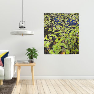 Pond Lily Pads and Reeds Photo Tapestry