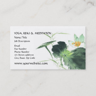 POND LOTUS PEACE / Chinese Brush Painting Art Business Card