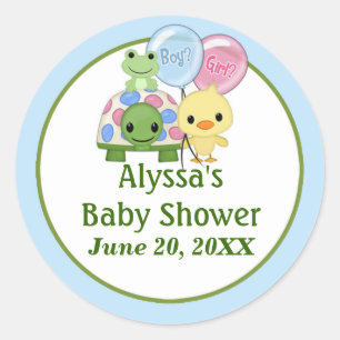 Pond Pals Duck Baby Shower sticker PPL-N#1 turtle