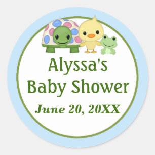 Pond Pals Duck Baby Shower sticker PPL-N#2 turtle