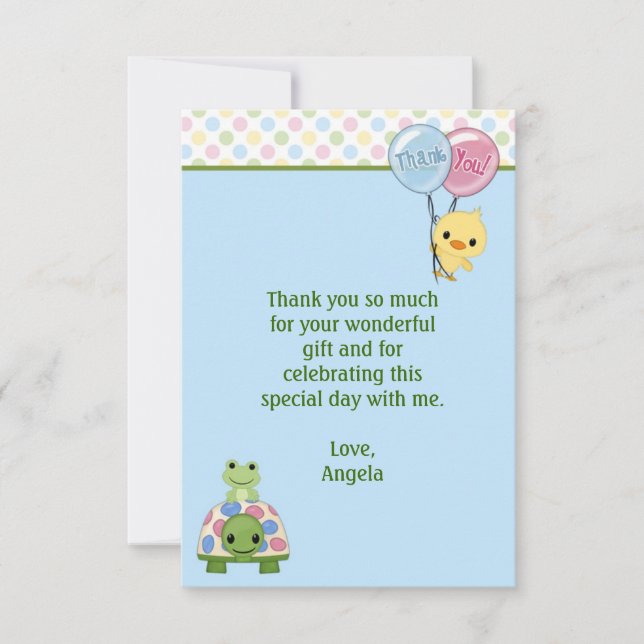 Pond Pals Duck Thank You Note 3.5"x5" (FLAT) (Front)
