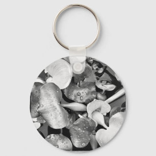 Pond Plants and Black and White Key Ring