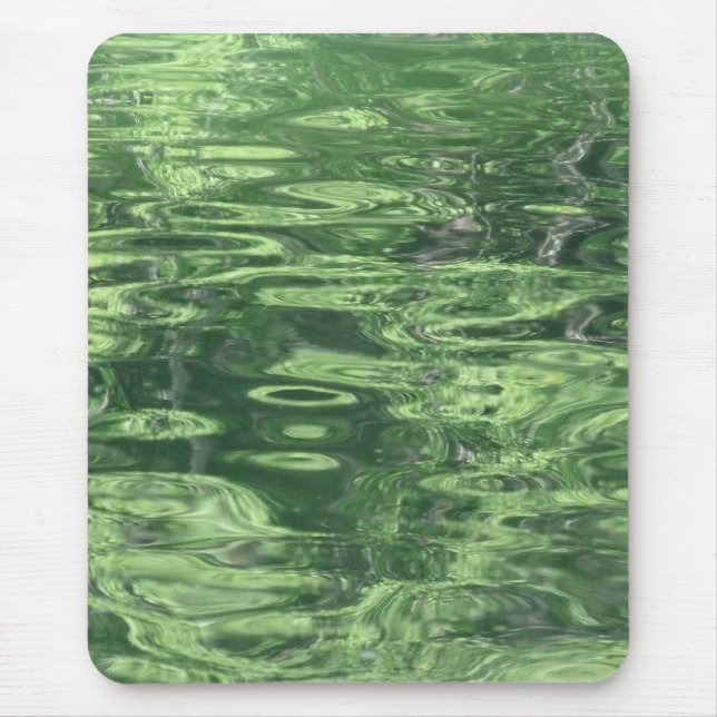 Pond Reflections in Green Mouse Pad (Front)