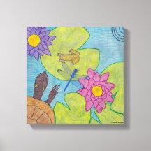 Pond Scene (black) - Canvas Art