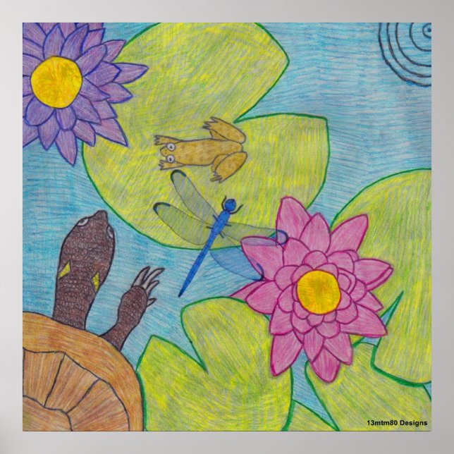 Pond Scene - Poster Print (Front)