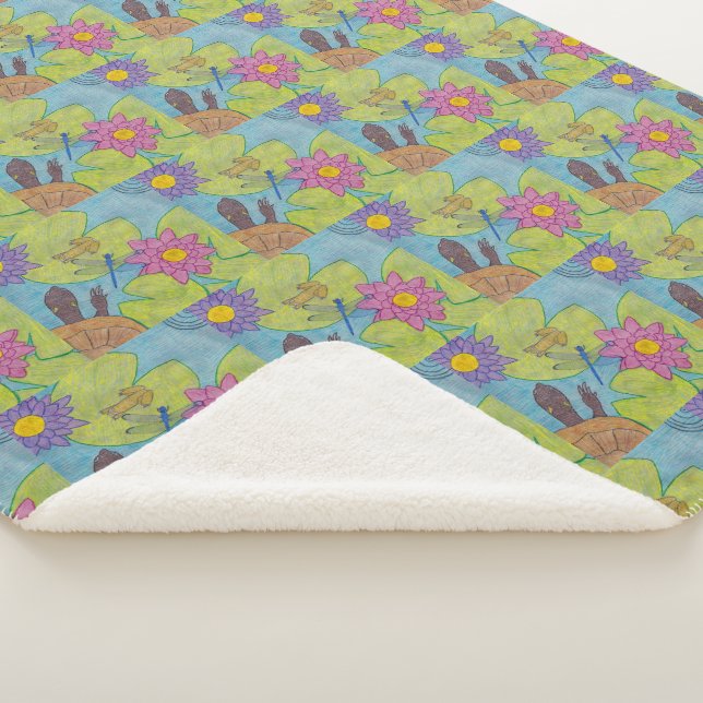 Pond Scene - Sherpa Blanket (3/4)
