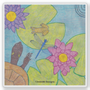 Pond Scene - Sticker