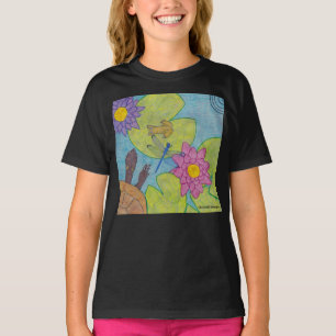 Pond Scene (vivid) - Girl's Basic T-Shirt