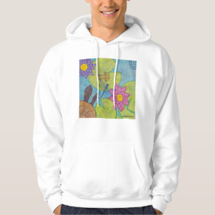 Pond Scene (white) - Men's Hooded Sweatshirt