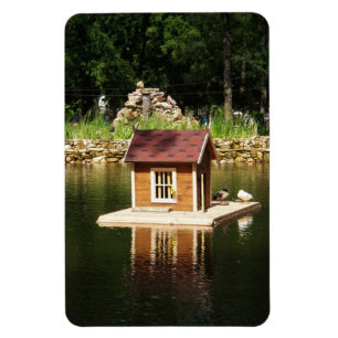 Pond with bird house magnet