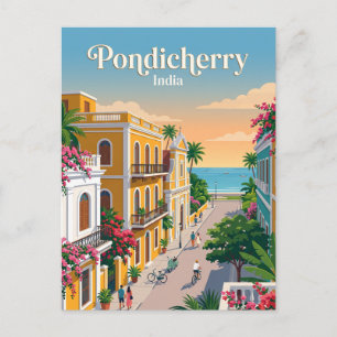 Pondicherry, India Postcard