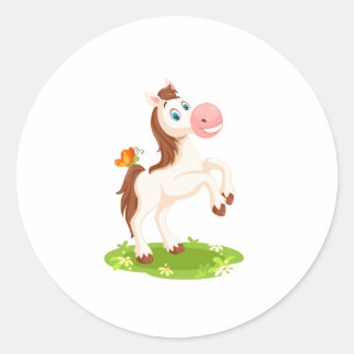 Poney classic round sticker
