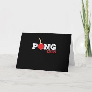 Pong Ping Spieler Tischtenniskelle mit Ball Card