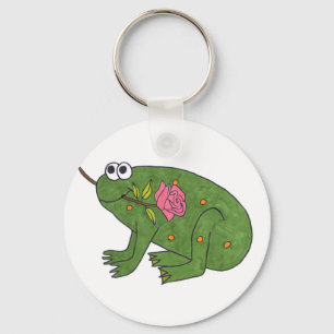 Pongo Frog with Rose (Keychain) Key Ring
