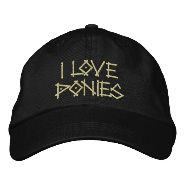PONIES EMBROIDERED HAT (Front)