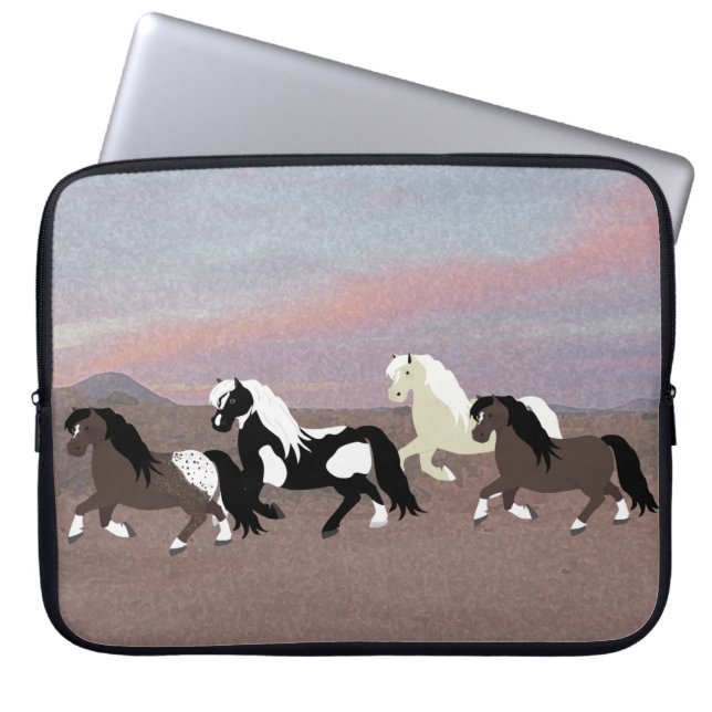 Ponies Neoprene Laptop Sleeve (Front)