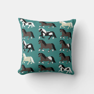Ponies Throw Pillow