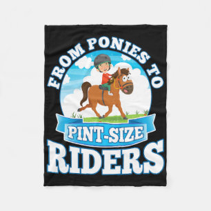 Ponies To Pint-size Riders Artistic Riding Kids Ho Fleece Blanket