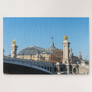 Pont Alexandre III and Grand Palais on a sunny day Jigsaw Puzzle