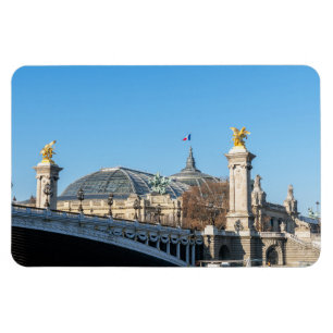 Pont Alexandre III and Grand Palais on a sunny day Magnet